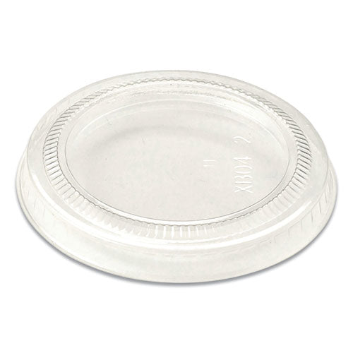 Pla Lids For Fiber Cups, 2.6" Diameter X 0.3" H, Clear, Plastic, 2,000/carton