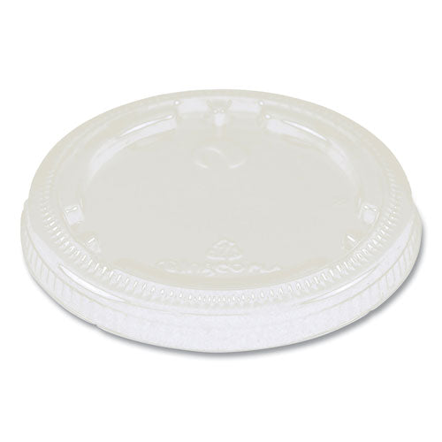 Pla Lids For Fiber Cups, 3.1" Diameter X 0.4" H, Clear, Plastic, 1,000/carton