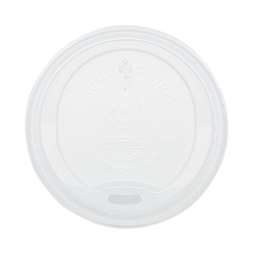 Pla Lids For Hot Cups, Fits 10 Oz To 20 Oz Hot Cups, Plastic, White, 1,000/carton