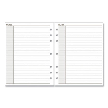 Lined Notes Pages For Planners/organizers, 8.5 X 5.5, White Sheets, Undated, 30 Sheets
