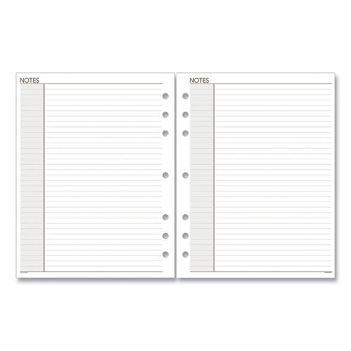 Lined Notes Pages For Planners/organizers, 8.5 X 5.5, White Sheets, Undated, 30 Sheets