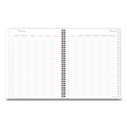 Mina Weekly/monthly Planner, Floral Artwork, 11 X 8.5, White/violet/peach Cover, 12-month (jan To Dec): 2026