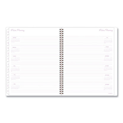 Mina Weekly/monthly Planner, Floral Artwork, 11 X 8.5, White/violet/peach Cover, 12-month (jan To Dec): 2026