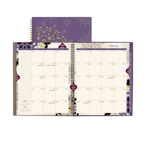 Vienna Weekly/monthly Appointment Book, Geometric Artwork, 11 X 8.5, Purple/tan Cover, 12-month (jan To Dec): 2026