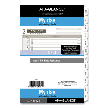 1-page-per-day Planner Refills, 8.5 X 5.5, White Sheets, 12-month (jan To Dec): 2026