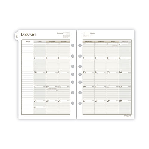 1-page-per-day Planner Refills, 8.5 X 5.5, White Sheets, 12-month (jan To Dec): 2026