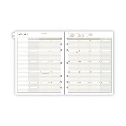 2-page-per-week Planner Refills, 8.5 X 5.5, White Sheets, 12-month (jan To Dec): 2026