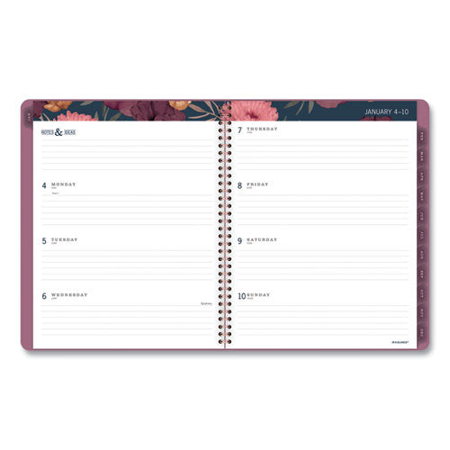 Dark Romance Weekly/monthly Planner, Floral Artwork, 11 X 8.5, Multicolor Cover, 13-month: Jan 2026 To Jan 2027