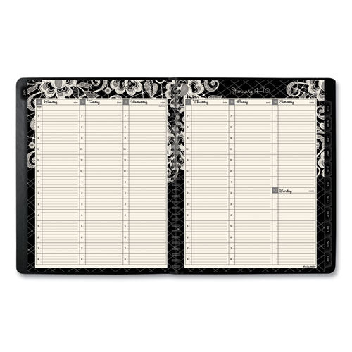 Lacey Weekly Block Format Professional Appointment Book, Lacey Artwork, 11 X 8.5, Black/white, 13-month: Jan 2026 To Jan 2027