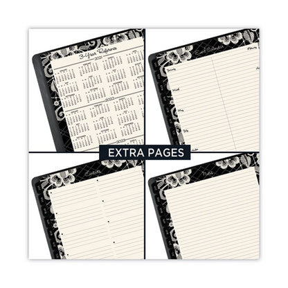 Lacey Weekly Block Format Professional Appointment Book, Lacey Artwork, 11 X 8.5, Black/white, 13-month: Jan 2026 To Jan 2027