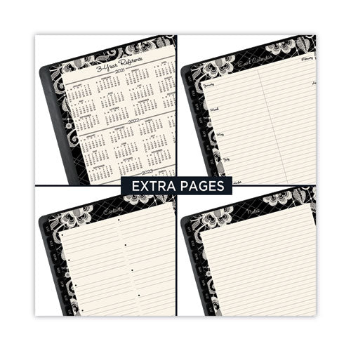 Lacey Weekly Block Format Professional Appointment Book, Lacey Artwork, 11 X 8.5, Black/white, 13-month: Jan 2026 To Jan 2027