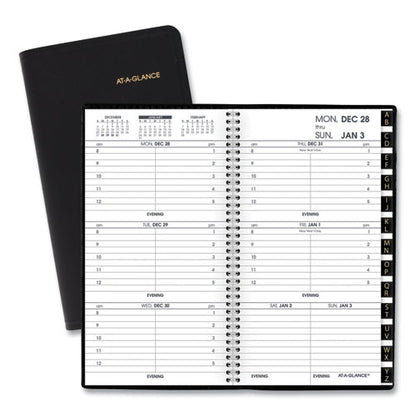 Compact Weekly Appointment Book, 6.25 X 3.25, Black Cover, 12-month (jan To Dec): 2026