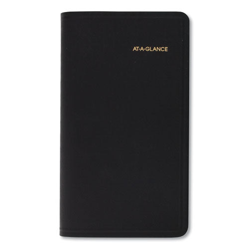 Compact Weekly Appointment Book, 6.25 X 3.25, Black Cover, 12-month (jan To Dec): 2026