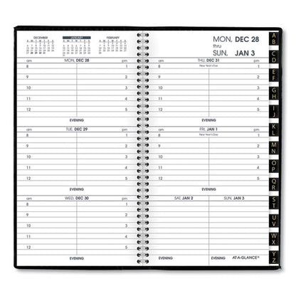 Compact Weekly Appointment Book, 6.25 X 3.25, Black Cover, 12-month (jan To Dec): 2026