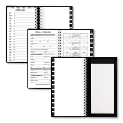 Compact Weekly Appointment Book, 6.25 X 3.25, Black Cover, 12-month (jan To Dec): 2026