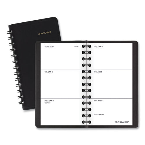 Weekly Planner, 4.5 X 2.5, Black Cover, 12-month (jan To Dec): 2026
