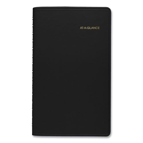Weekly Block Format Appointment Book Ruled For Hourly Appointments, 8 X 5, Black Cover, 12-month (jan To Dec): 2026
