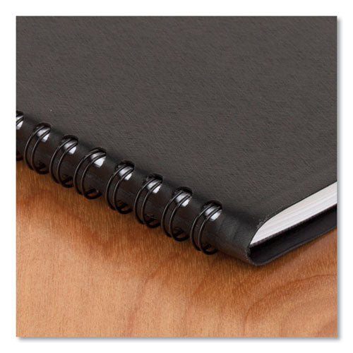 Weekly Block Format Appointment Book Ruled For Hourly Appointments, 8 X 5, Black Cover, 12-month (jan To Dec): 2026