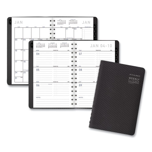 Contemporary Weekly/monthly Planner, Open-block Format, 8.5 X 5.5, Graphite Cover, 12-month (jan To Dec): 2026