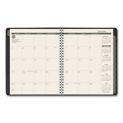 Recycled Monthly Planner With Perforated Memo Section, 8.75 X 7, Black Cover, 12-month (jan To Dec): 2026