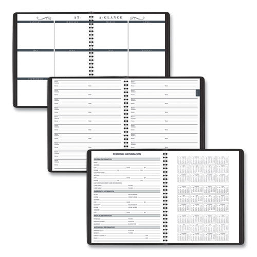 Monthly Planner In Business Week Format, 10 X 8, Black Cover, 12-month (jan To Dec): 2026