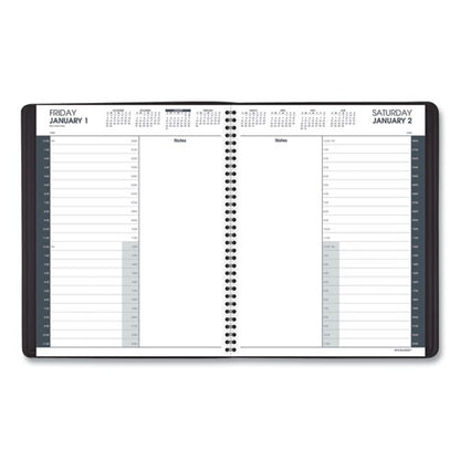 24-hour Daily Appointment Book, 11 X 8.5, Black Cover, 12-month (jan To Dec): 2026