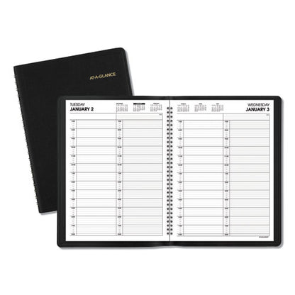 Two-person Group Daily Appointment Book, 11 X 8, Black Cover, 12-month (jan To Dec): 2026