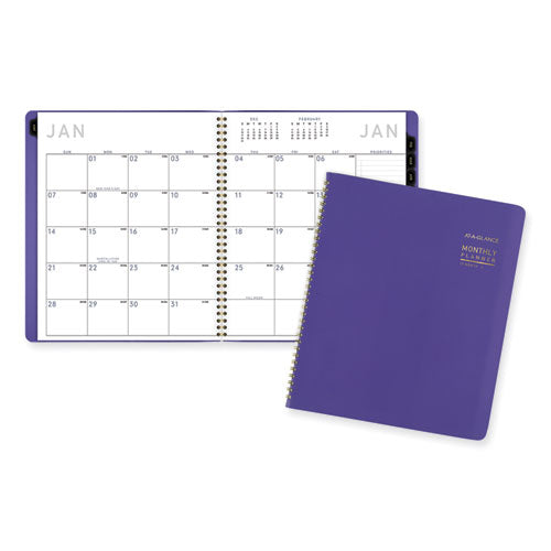 Contemporary Monthly Planner, 11.38 X 9.63, Purple Cover, 12-month (jan To Dec): 2026