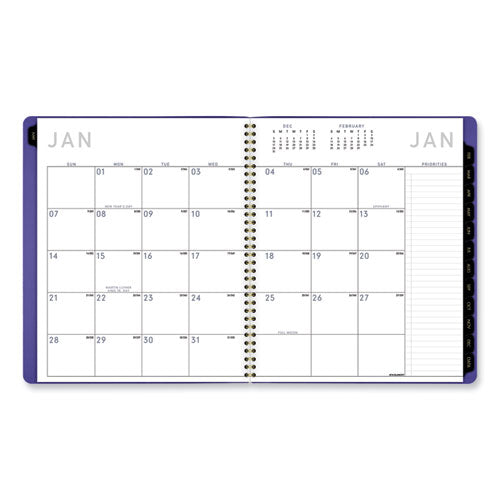 Contemporary Monthly Planner, 11.38 X 9.63, Purple Cover, 12-month (jan To Dec): 2026