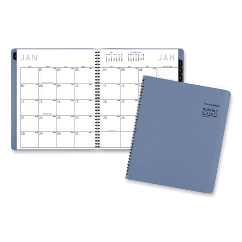Contemporary Monthly Planner, 11.38 X 9.63, Blue Cover, 12-month (jan To Dec): 2026