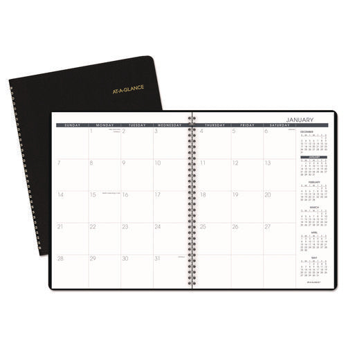 Monthly Planner, 11 X 9, Black Cover, 15-month: Jan 2026 To Mar 2027