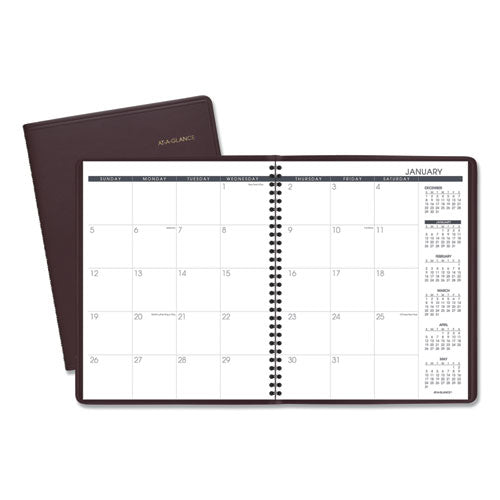 Monthly Planner, 11 X 9, Winestone Cover, 15-month: Jan 2026 To Mar 2027