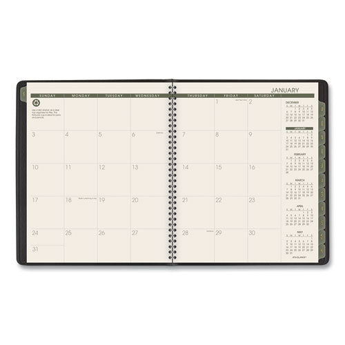 Recycled Monthly Planner, 11 X 9, Black Cover, 13-month: Jan 2026 To Jan 2027