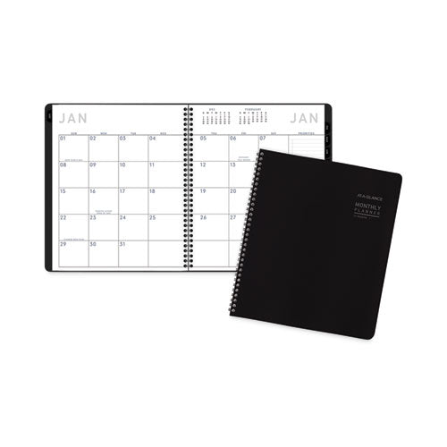 Contemporary Lite Monthly Planner, 11 X 9, Black Cover, 12-month (jan To Dec): 2026