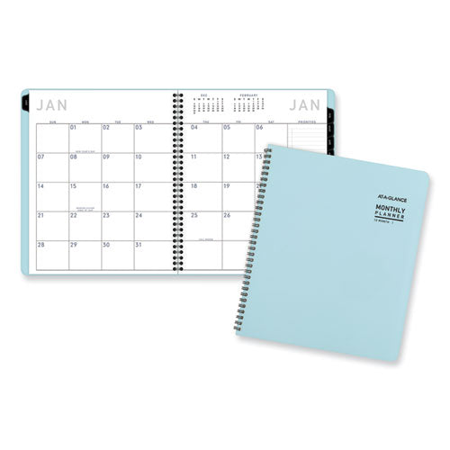 Contemporary Lite Monthly Planner, 11 X 9.5, Light Blue Cover, 12-month (jan To Dec): 2026