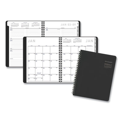 Contemporary Lite Weekly/monthly Planner, 8.75 X 7, Black Simulated Leather Cover, 12-month (jan To Dec): 2026