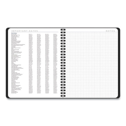 Contemporary Lite Weekly/monthly Planner, 8.75 X 7, Black Simulated Leather Cover, 12-month (jan To Dec): 2026