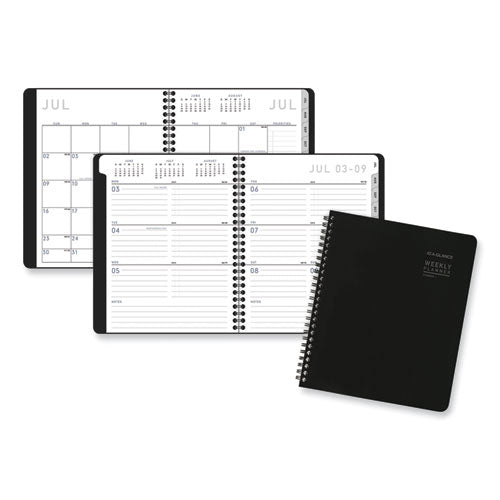 Contempo Lite Academic Year Weekly/monthly Planner, 8.75 X 7.87, Black Cover, 12-month (july To June): 2025 To 2026