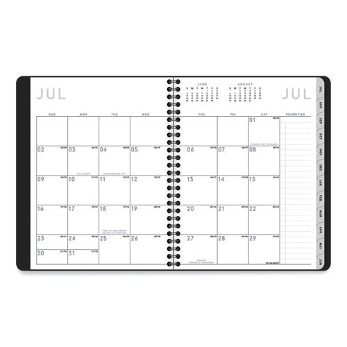 Contempo Lite Academic Year Weekly/monthly Planner, 8.75 X 7.87, Black Cover, 12-month (july To June): 2025 To 2026