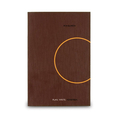 One-day-per-page Planning Notebook, 9 X 6, Dark Brown/orange Cover, 12-month (jan To Dec): 2026