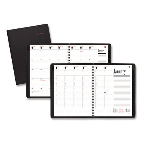 800 Range Weekly/monthly Appointment Book, 11 X 8.25, Black Cover, 12-month (jan To Dec): 2026