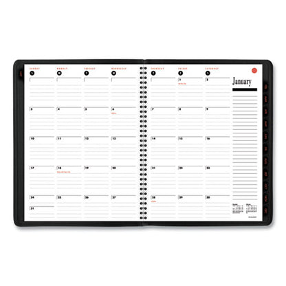 800 Range Weekly/monthly Appointment Book, 11 X 8.25, Black Cover, 12-month (jan To Dec): 2026