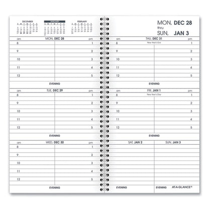 Weekly Appointment Book Refill Hourly Ruled, 6.25 X 3.25, White Sheets, 12-month (jan To Dec): 2026