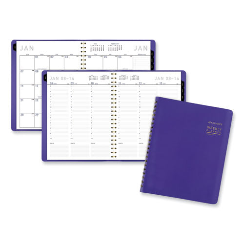 Contemporary Weekly/monthly Planner, 11.38 X 9, Purple Cover, 12-month (jan To Dec): 2026