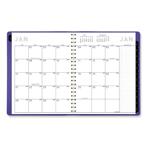 Contemporary Weekly/monthly Planner, 11.38 X 9, Purple Cover, 12-month (jan To Dec): 2026