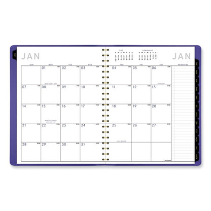Contemporary Weekly/monthly Planner, 11.38 X 9, Purple Cover, 12-month (jan To Dec): 2026
