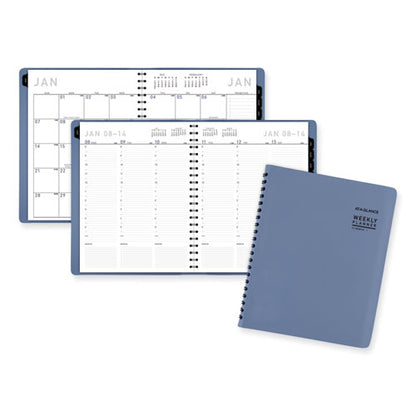 Contemporary Weekly/monthly Planner, 11.38 X 9, Slate Blue Cover, 12-month (jan To Dec): 2026