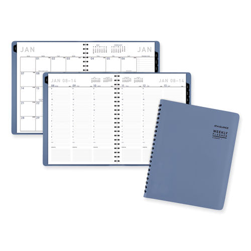 Contemporary Weekly/monthly Planner, 11.38 X 9, Slate Blue Cover, 12-month (jan To Dec): 2026