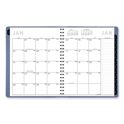 Contemporary Weekly/monthly Planner, 11.38 X 9, Slate Blue Cover, 12-month (jan To Dec): 2026