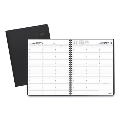 Weekly Appointment Book, 11 X 8.25, Black Cover, 13-month: Jan 2026 To Jan 2027